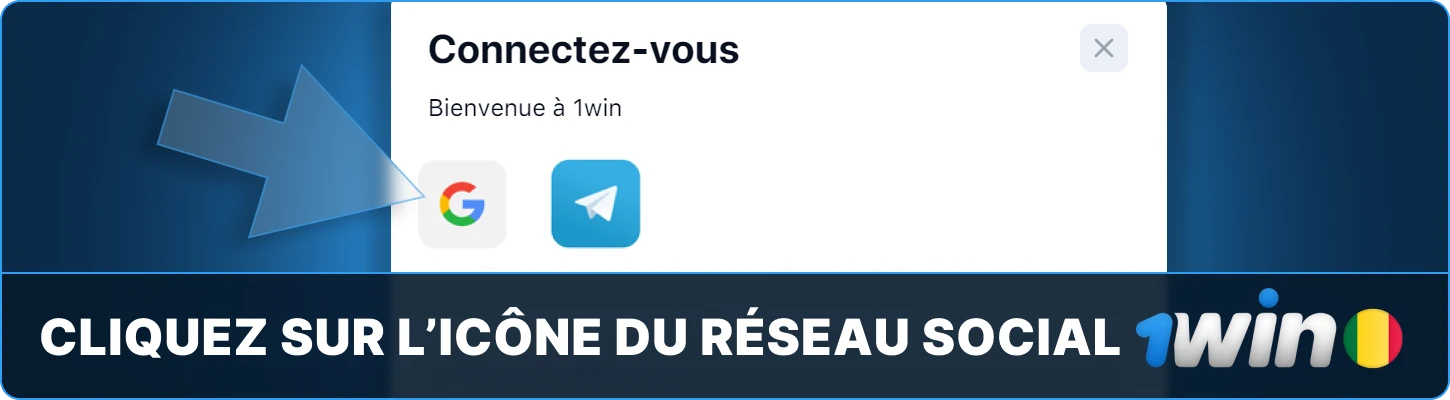 1win Mali Cliquez sur l’icône du réseau social