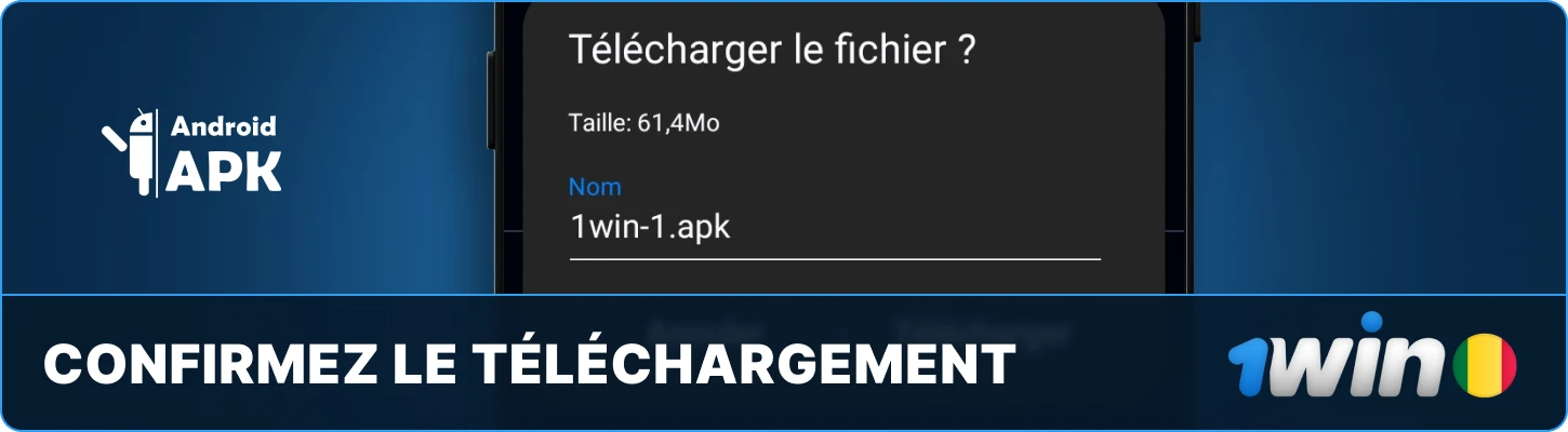 1win Mali Confirmez le téléchargement