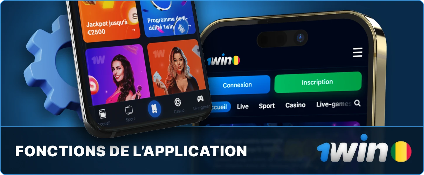 Fonctionnalités de l'appli 1win Mali