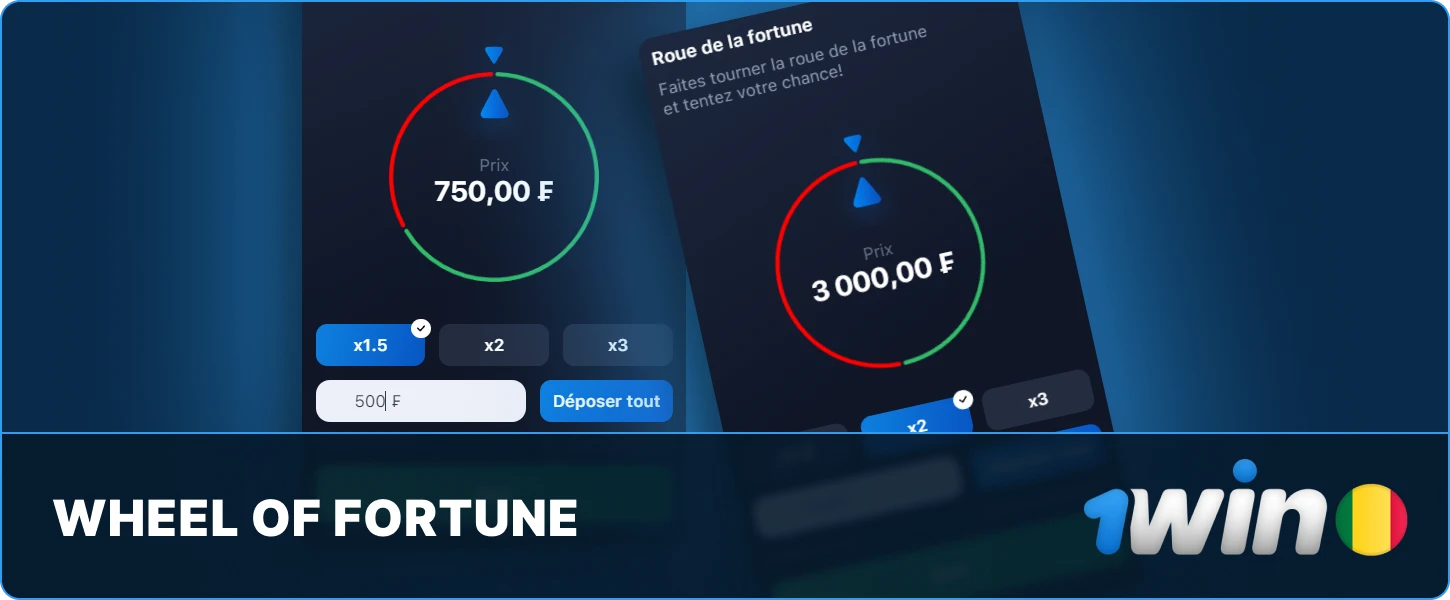 La roue de la fortune chez 1win Mali